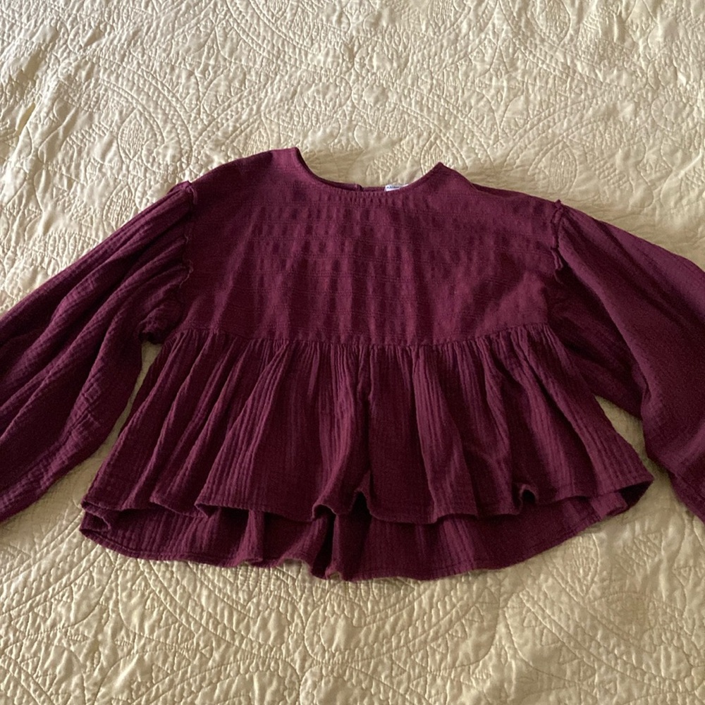 Pull & Bear long sleeve linen blouse